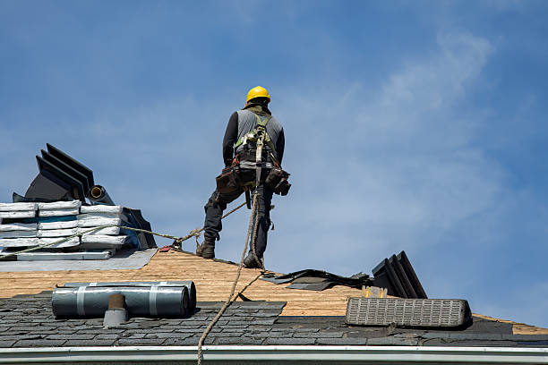 Professional Flat Roof Repair technician working in Gloucester, MA